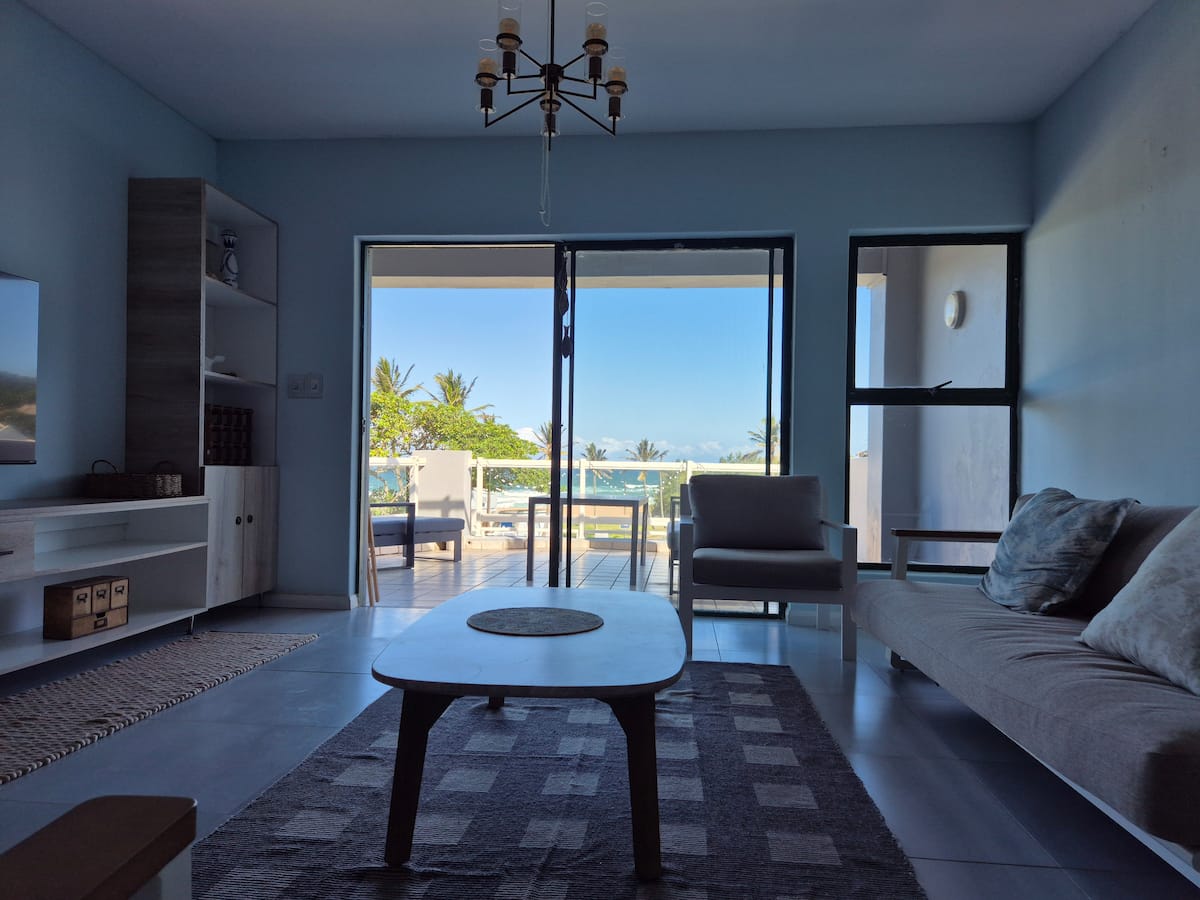 Living room with sea view